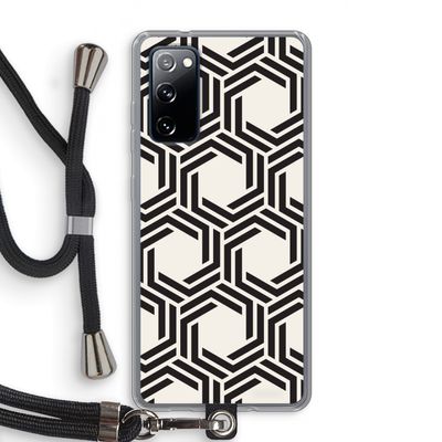 Geometrisch patroon: Samsung Galaxy S20 FE / S20 FE 5G Transparant Hoesje met koord