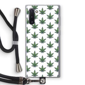 Weed: Samsung Galaxy Note 10 Transparant Hoesje met koord
