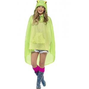 Party regenponcho kikker dierenpak - nylon - dames - carnaval