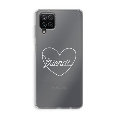 Friends heart pastel: Samsung Galaxy A12 Transparant Hoesje