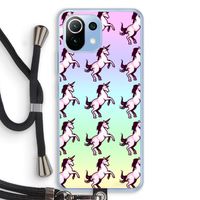 Musketon Unicorn: Xiaomi Mi 11 Lite Transparant Hoesje met koord
