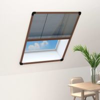 VidaXL Raamhor plissé 80x120 cm aluminium bruin VidaXL Raamhor plissé 80x120 cm aluminium bruin
