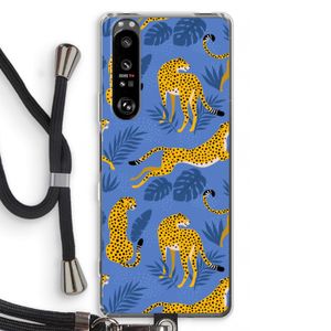 Luipaard: Sony Xperia 1 III Transparant Hoesje met koord