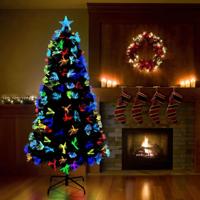 VidaXL Kunstkerstboom met 210 led met standaard groen 180 cm pvc
