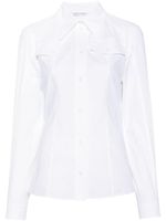 Alberta Ferretti chemise à col pointu - Blanc