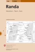 Wandelkaart - Topografische kaart 1328 Randa | Swisstopo - thumbnail