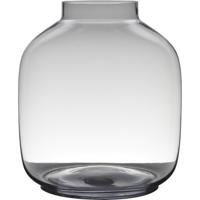 Grote vaas - transparant - 38 x 34 cm - glas - luxe vazen - bloemenvaas