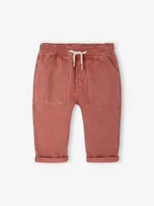 Pantalon met elastische taille voor baby's klei