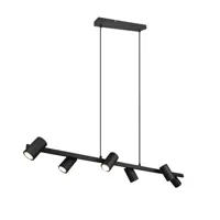 Trio Leuchten Hanglamp Marley 6 lichts L 115 cm zwart