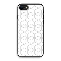 Zwart-witte kubussen: iPhone 8 Biologisch afbreekbaar hoesje