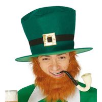 Groene St Patricks day hoge hoed voor volwassenen - thumbnail