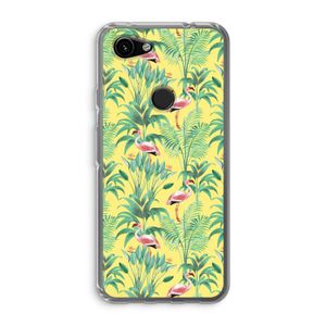 Flamingo party: Google Pixel 3a Transparant Hoesje
