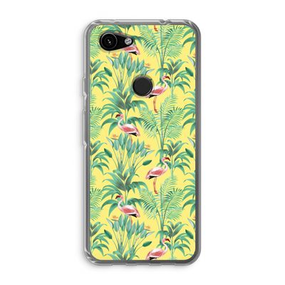 Flamingo party: Google Pixel 3a Transparant Hoesje