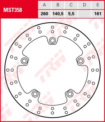TRW Remschijf, remschijven voor de moto, MST358