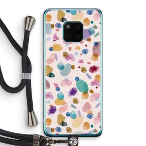 Terrazzo Memphis Pink: Huawei Mate 20 Pro Transparant Hoesje met koord