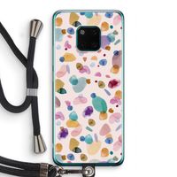 Terrazzo Memphis Pink: Huawei Mate 20 Pro Transparant Hoesje met koord