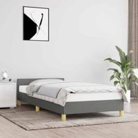 Bedframe zonder matras 90x190 cm stof donkergrijs - thumbnail