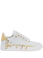 Giuseppe Zanotti baskets en cuir Gz94 à logo imprimé - Blanc