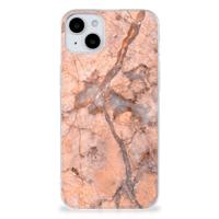 iPhone 15 | TPU | Siliconen hoesje | Marmer Oranje