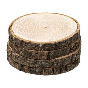 Set van 16x ronde onderzetters voor glazen D10 cm hout