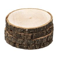 Set van 16x ronde onderzetters voor glazen D10 cm hout - thumbnail