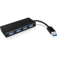 ICY BOX IB-AC6104-B 4 ports USB 3.0 hub zwart