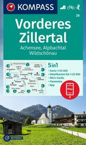 Wandelkaart 28 Vorderes Zillertal | Kompass