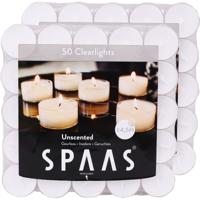 Spaas Clearlights theelichtjes/waxinelichtjes - 100x - wit - 4,5 branduren