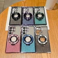 telefoon hoesje Voor Samsung Galaxy S24 S23 Ultra Plus S23 S22 S22 PlusUltra Achterkant Magnetische adsorptiekoffer met standaard Ondersteuning draadloos opladen Bling glitter glanzend TPU Lightinthebox - thumbnail