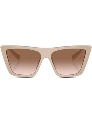 Prada Eyewear lunettes de soleil à monture papillon - Marron