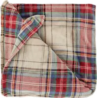 Unique Living plaid victor 200x150cm beige/rood Unique Living plaid victor 200x150cm beige/rood