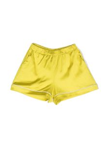 Douuod Kids short à effet de brillance - Jaune