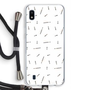 Hipster stripes: Samsung Galaxy A10 Transparant Hoesje met koord