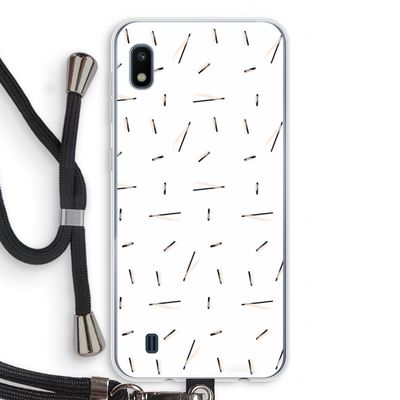 Hipster stripes: Samsung Galaxy A10 Transparant Hoesje met koord