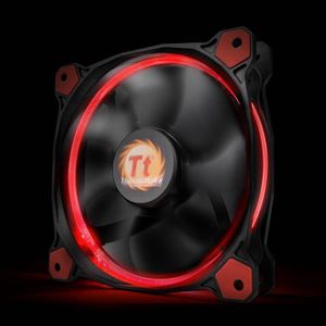 Thermaltake Riing 12 High Static Pressure LED Radiator Fan (set van 3) Rood, 120mm