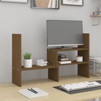 VidaXL Monitorstandaard (39-72)x17x43 cm grenenhout honingbruin - thumbnail