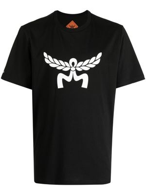 MCM t-shirt en coton biologique à logo Laurel - Noir
