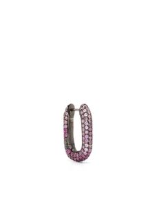 Selim Mouzannar boucle d'oreille serties de saphirs roses - Argent