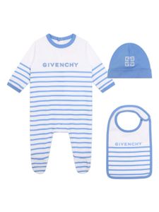 Givenchy Kids pyjama en coton à logo brodé - Bleu