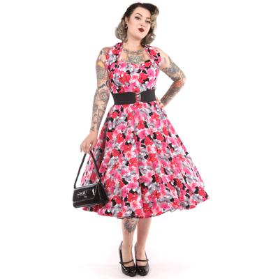 Hibiscus Dress Pink-34 (NL)/ 8 (UK)