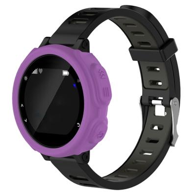 Effen kleur siliconen horloge beschermhoes voor de Garmin F235 / F750(Purple)