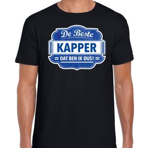 Cadeau t-shirt voor de beste kapper zwart voor heren