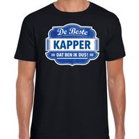 Cadeau t-shirt voor de beste kapper zwart voor heren