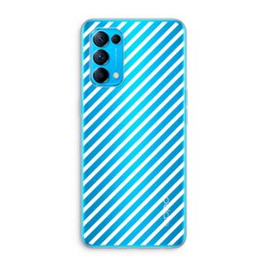 Strepen zwart-wit: Oppo Find X3 Lite Transparant Hoesje