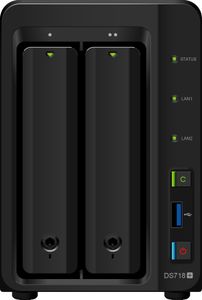 Synology DiskStation DS718+ data-opslag-server J3455 Ethernet LAN Desktop Zwart NAS