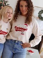 Damessweater kerst capsulecollectie familie vanille