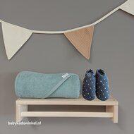 Babyslofjes Baby Dutch Denim Stippen met badcape