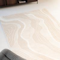 By-Boo Vloerkleed 'Soil' Wol, 190 x 290cm, kleur Beige