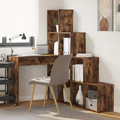 Hoekbureau Gerookt eiken 101,5 x 149,5 x 149,5 cm Bewerkt hout