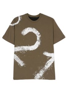 Nº21 Kids t-shirt en coton à logo imprimé - Vert